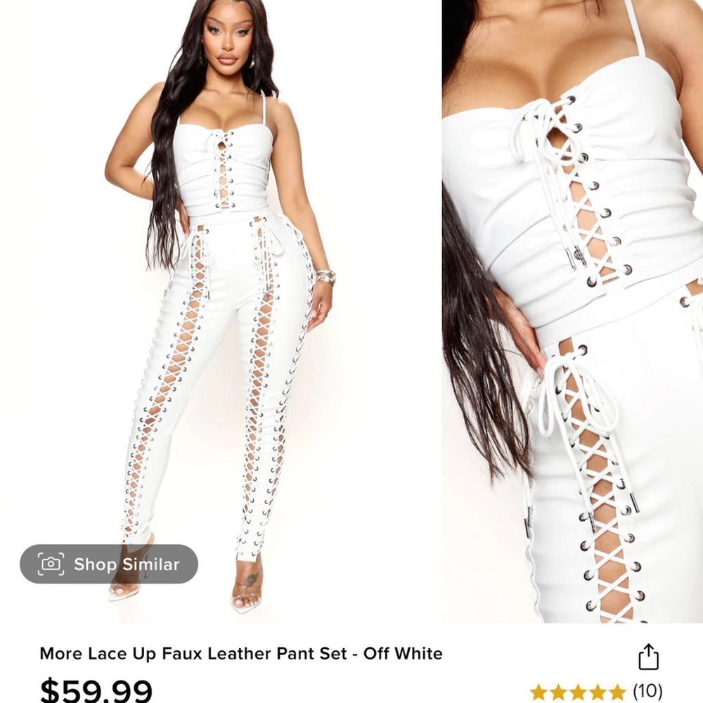 Fashion Nova two piece set faux leather